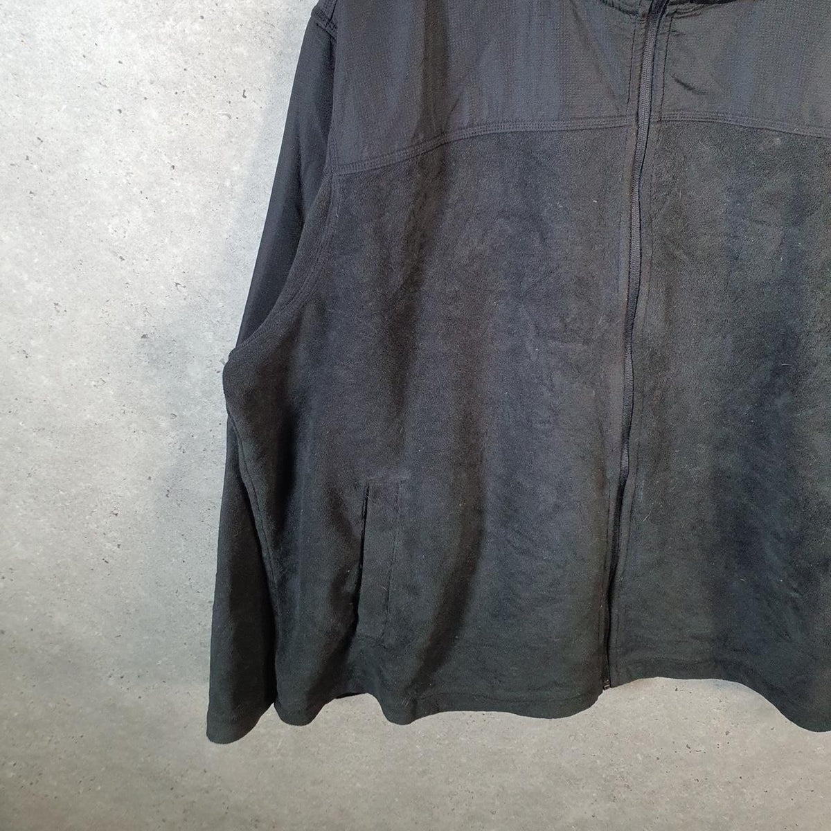 Vintage Starter Fleece Sweatshirt Jacket Mens 3XL Black Full Zip Embroidered Logo