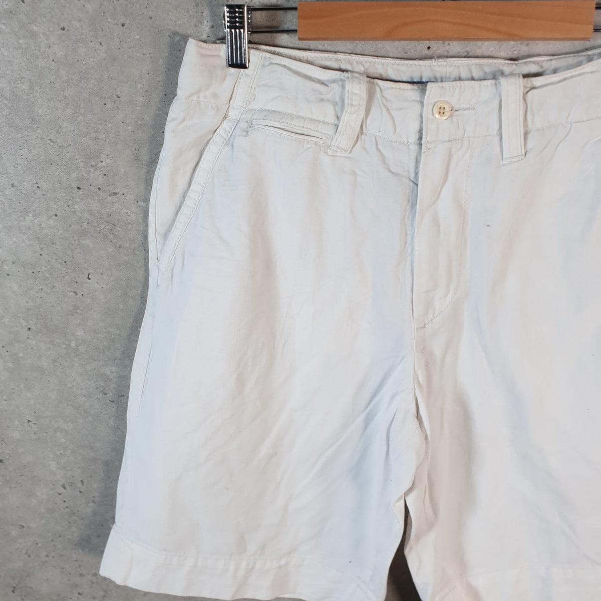 Vintage Ralph Lauren Polo Shorts Jorts Chino Cargo Men’s W31 White Baggy Cotton