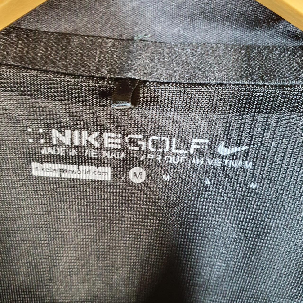 Vintage Nike Golf Windbreaker Track Jacket Mens Medium Black Swoosh Full Zip USA