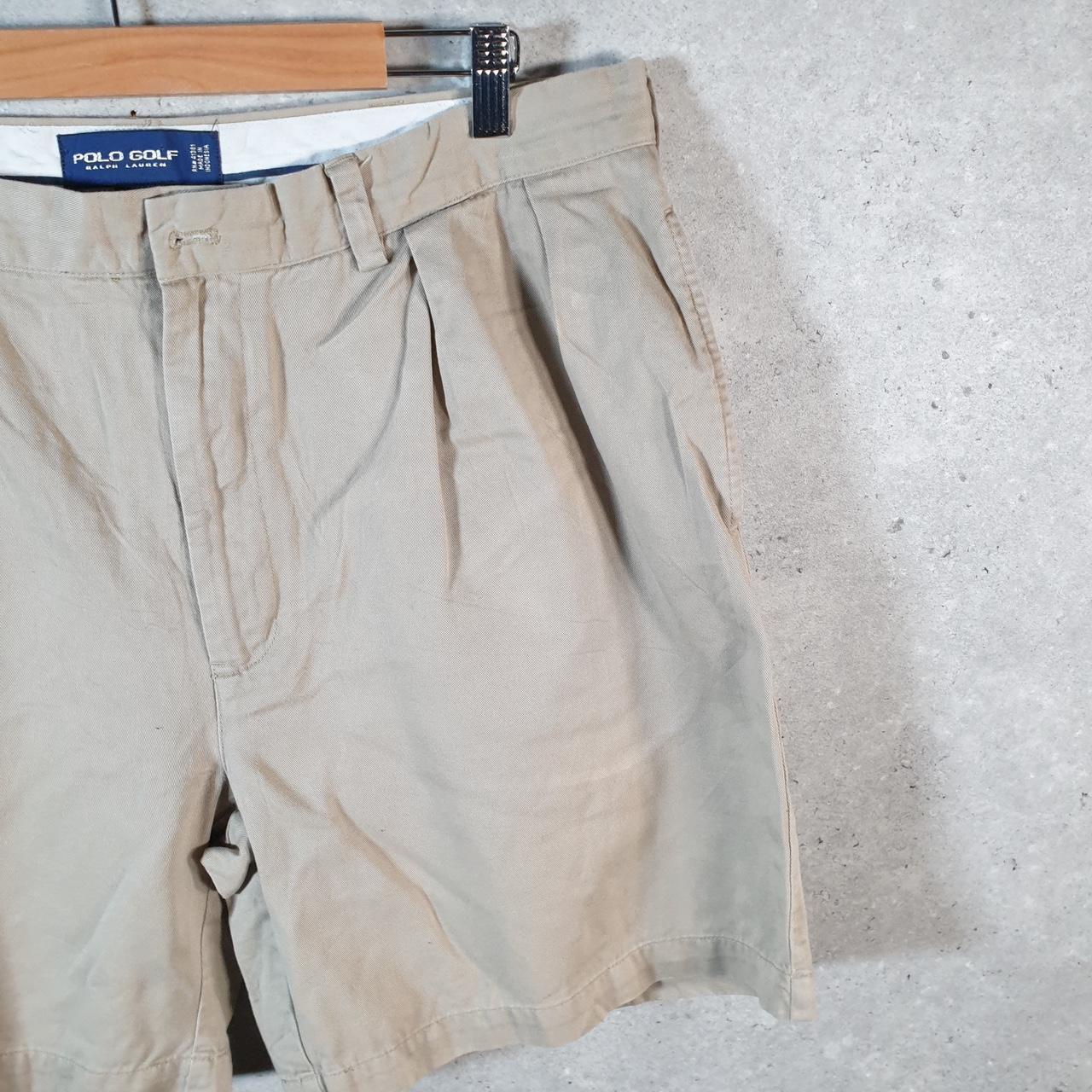 Vintage Ralph Lauren Polo Golf Shorts Jorts Chino Cargo Men’s W38 Brown Baggy Cotton A4382