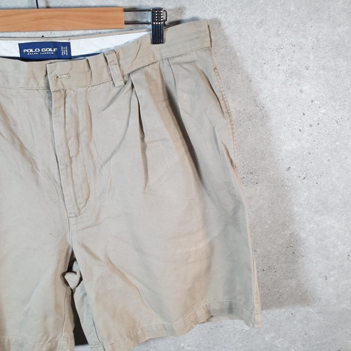 Vintage Ralph Lauren Polo Golf Shorts Jorts Chino Cargo Men’s W38 Brown Baggy Cotton A4382