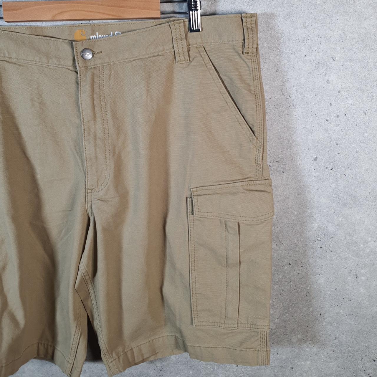 Vintage Carhartt Baggy Carpenter Shorts Jorts Cargo Men’s W42 Brown Relaxed Fit Workwear Big Fish Vintage