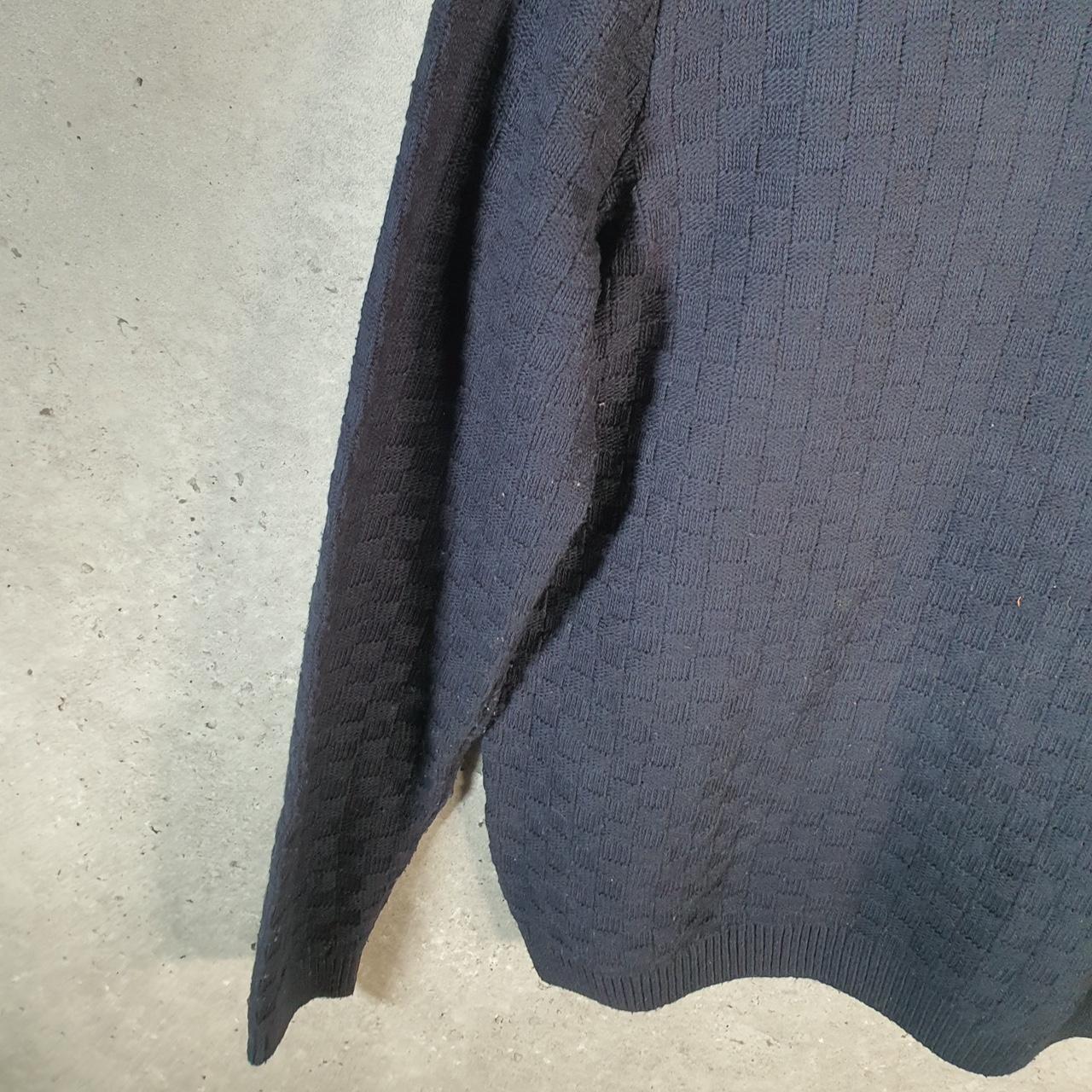 Vintage Topman Knit Sweater Men’s Small Navy Blue Y2K Pullover Casual