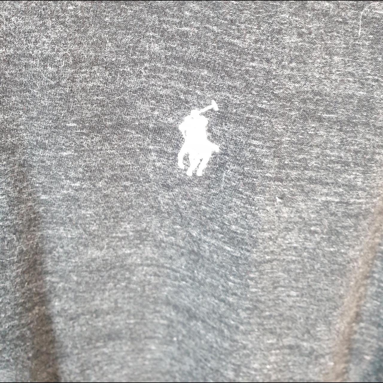 Vintage Ralph Lauren Polo T Shirt Men’s Large Grey Embroidered Custom Fit Pony C9152