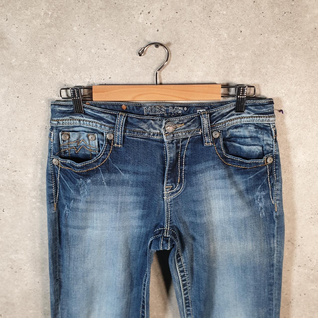 Vintage Miss Me Slim Boot Y2K Hip Hop Jeans Womens W29 Blue Denim USA Big Fish Vintage