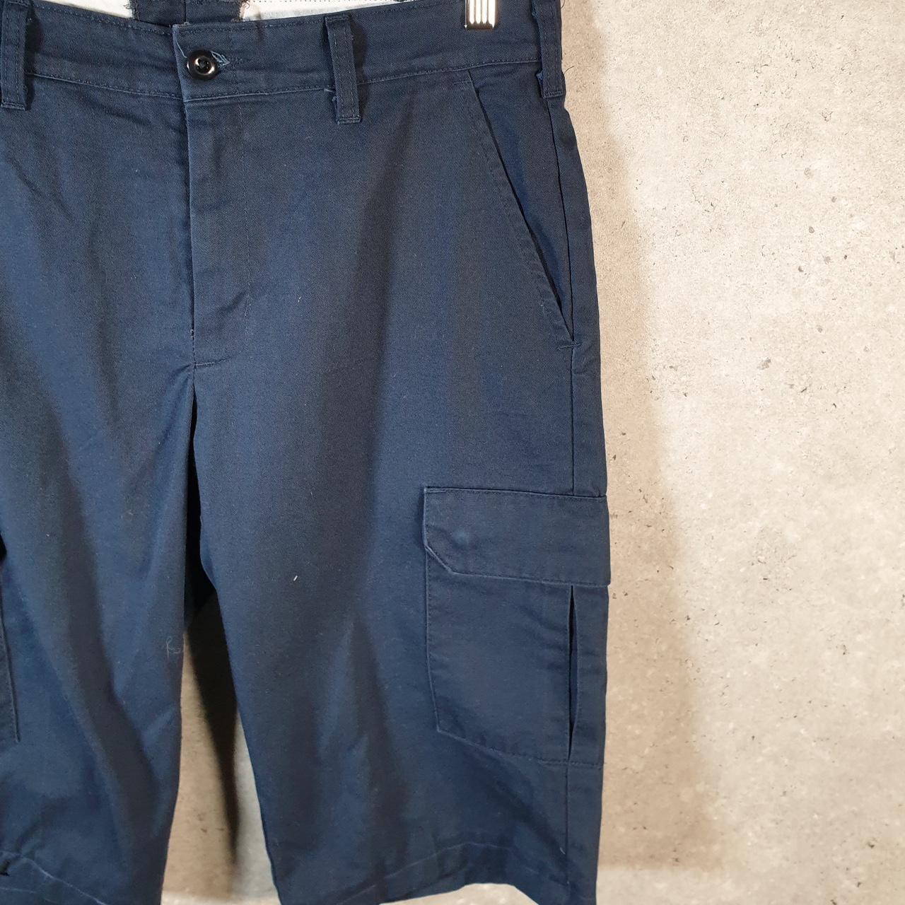 Vintage Red Kap Chino Shorts Jorts Cargo Men’s W34 Navy Blue Baggy Cotton