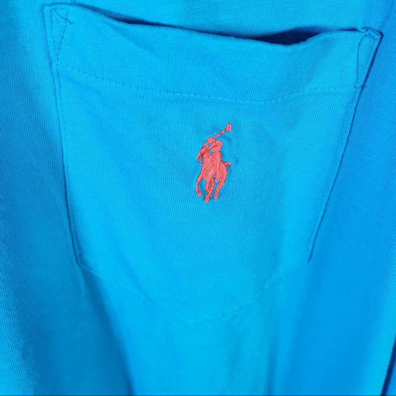 Vintage Ralph Lauren Polo T Shirt Men’s Large Blue Embroidered Pony Classic Fit C9159