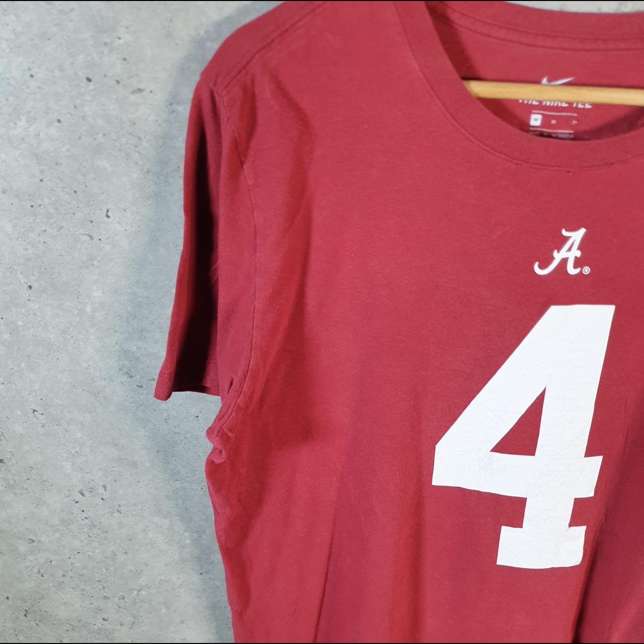 Vintage Nike Alabama Crimson Tide Jeudy 4 T Shirt Men’s Medium Red Swoosh Logo Athletic