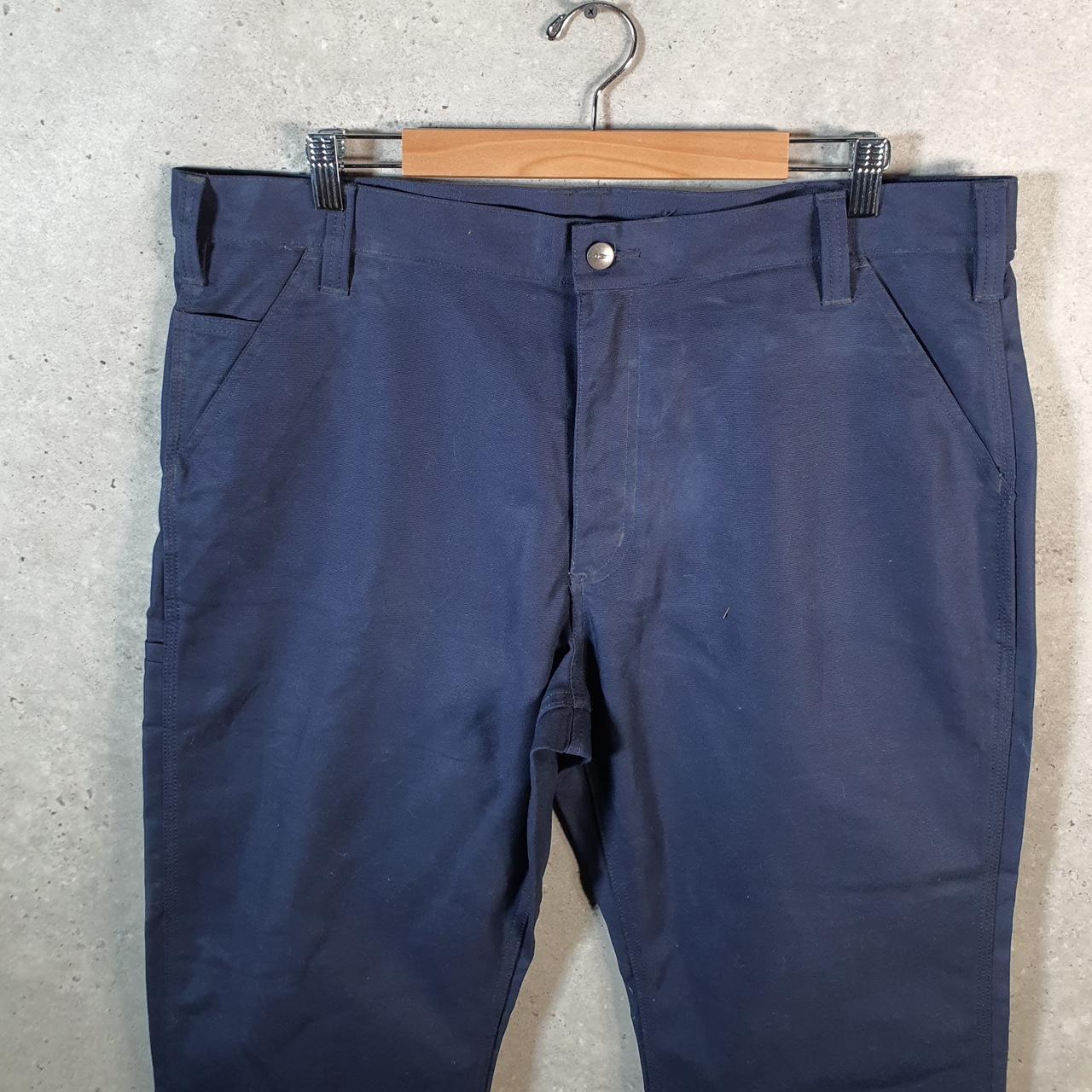 Vintage Carhartt Carpenter Trousers Mens W38 L34 Navy Blue Relaxed Fit Workwear USA