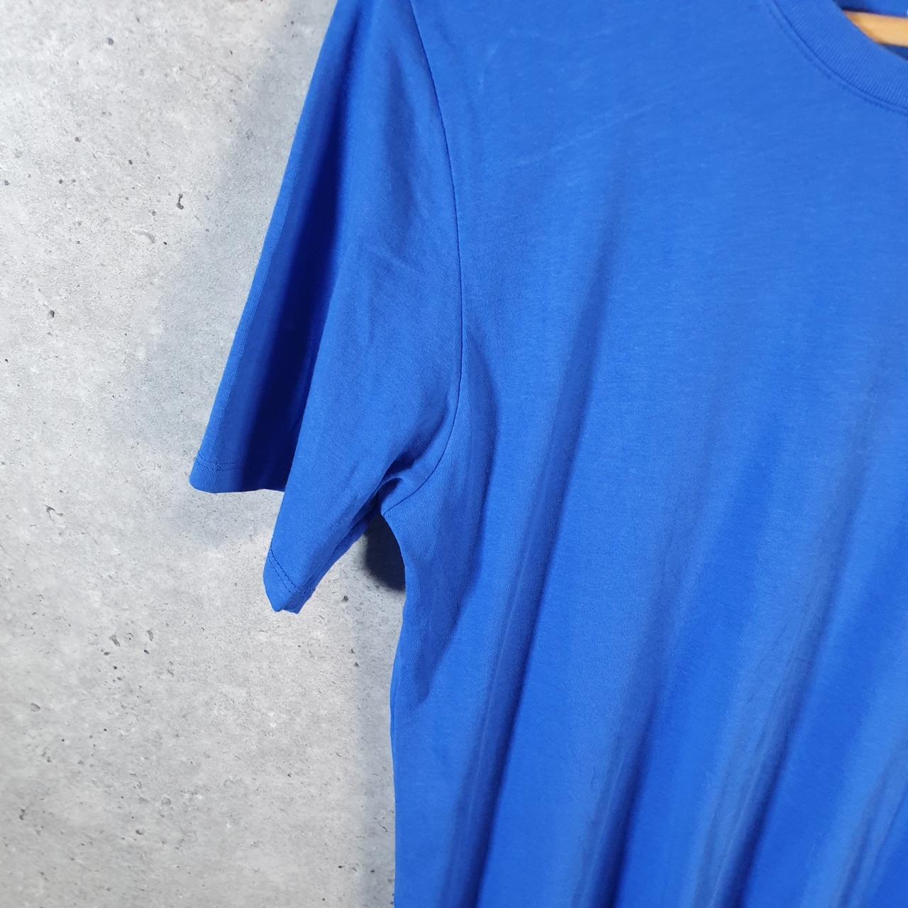 Vintage Nike Dri Fit Running T Shirt Men’s Medium Blue Swoosh Logo Athletic