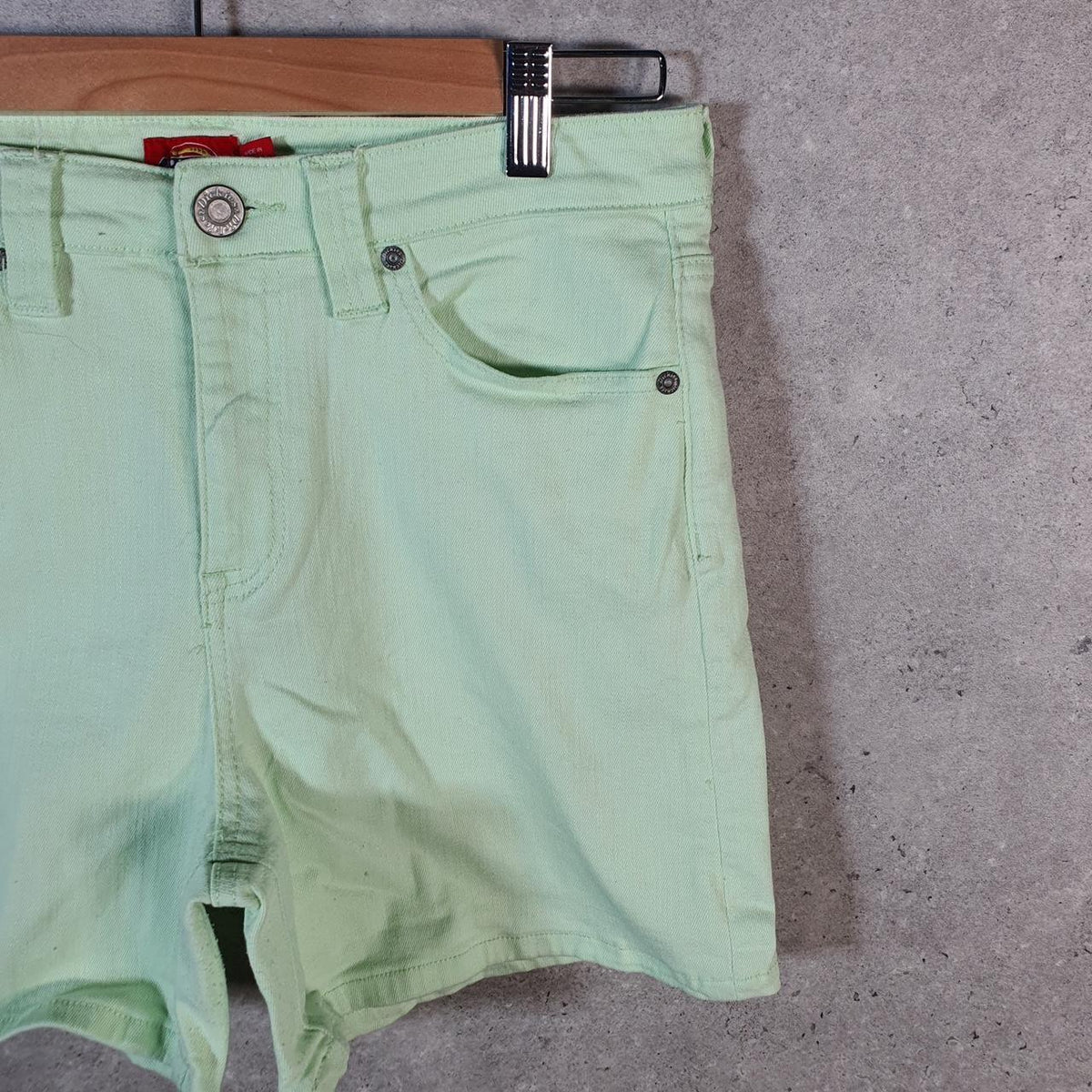 Vintage Dickies Carpenter Shorts Jorts Cargo Womens W30 Green Relaxed Fit Baggy Big Fish Vintage