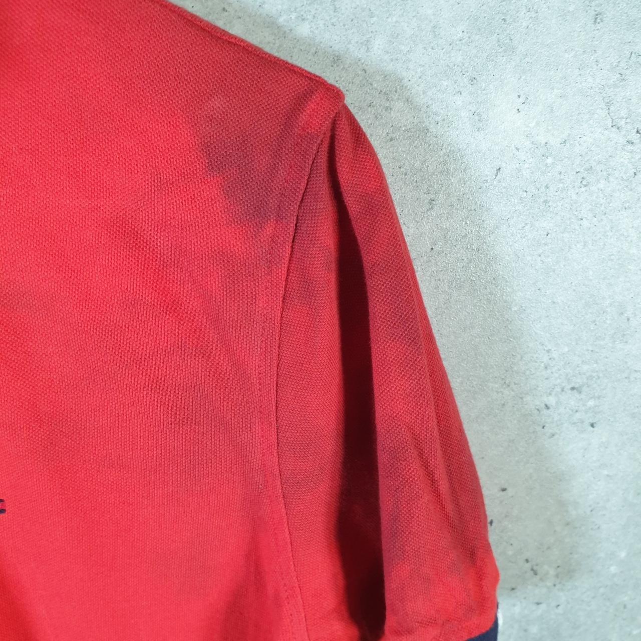 Vintage Tommy Hilfiger Polo Shirt Men’s Medium Red Custom Fit Embroidered Logo