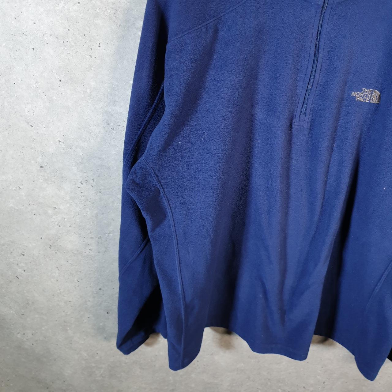 Vintage The North Face TNF Fleece Sweatshirt Mens 1/4 Zip Large Blue Pullover Logo