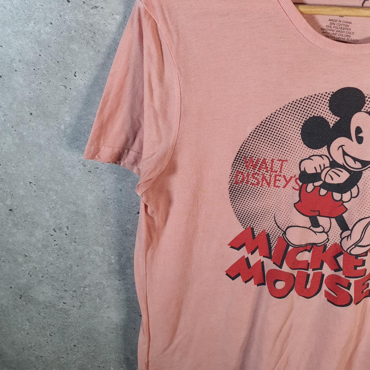 Vintage Disney Land Mickey Mouse T Shirt Men’s Medium Pink Graphic Cartoon