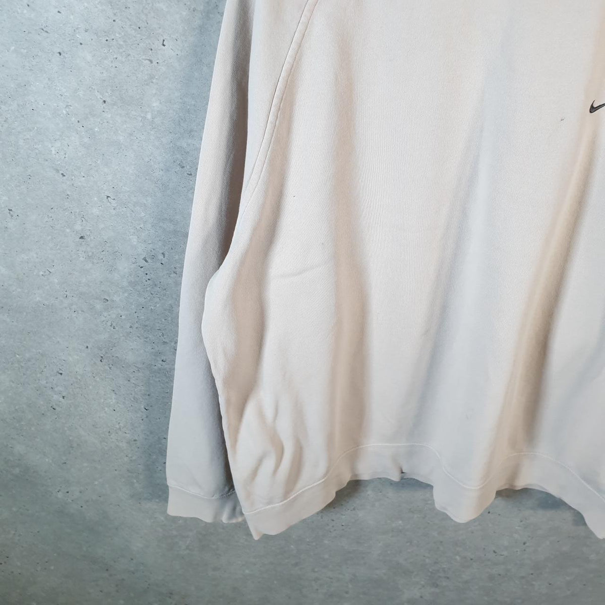 Vintage Nike 90s Embroidered Sweatshirt Men’s 2XL Beige Swoosh Y2K Pullover Logo