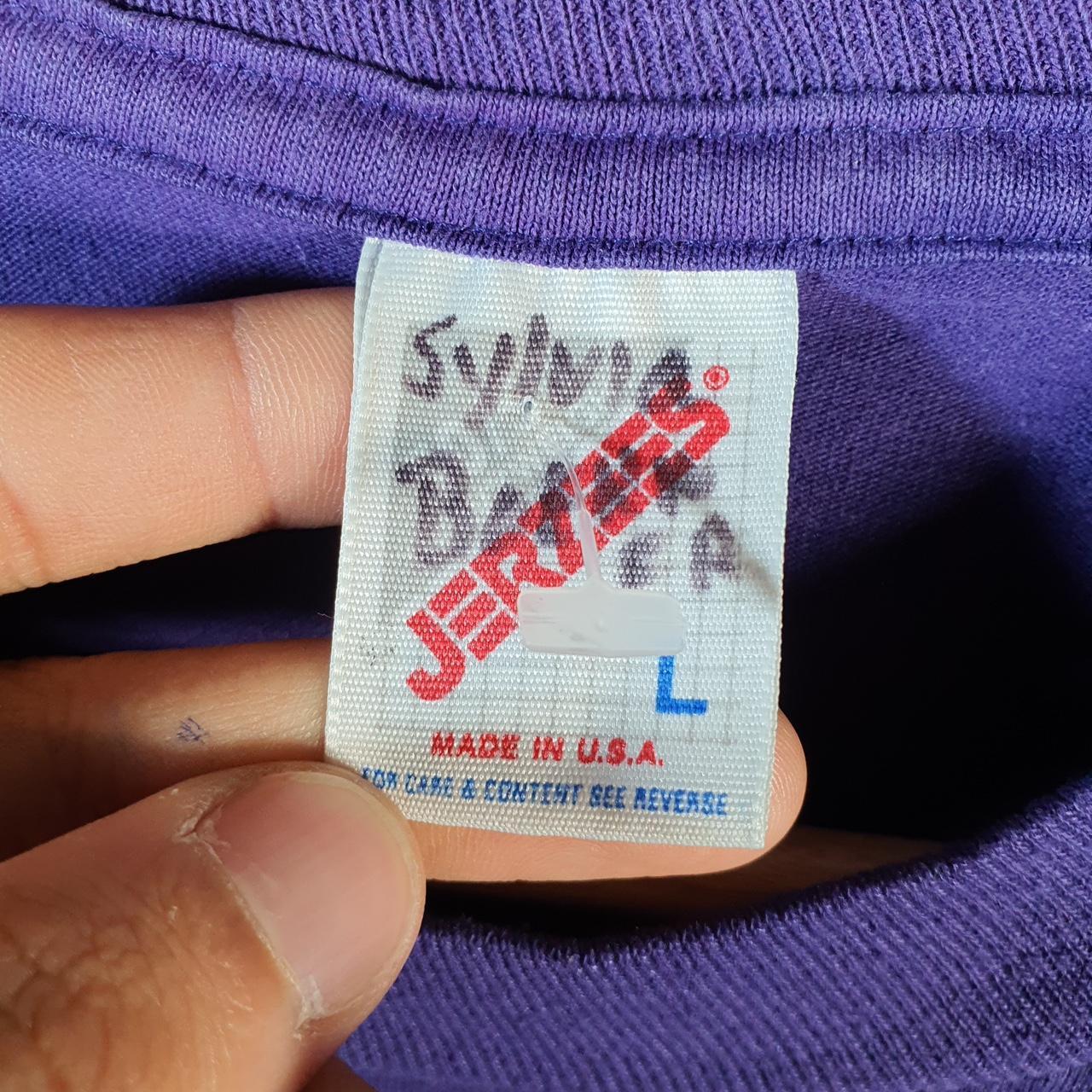 Vintage Jerzees Moon Stars 90s USA Single Stitch T Shirt Men’s Large Purple