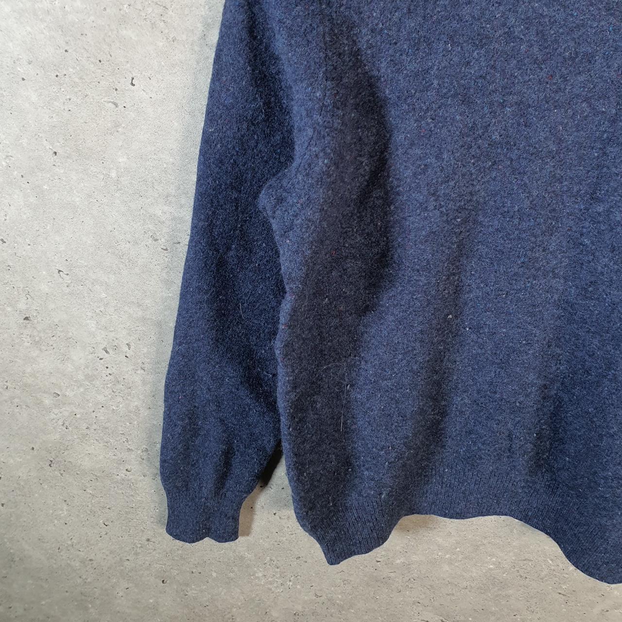 Vintage Timberland Merino Wool Knit Sweater Womens Medium Navy Blue Logo