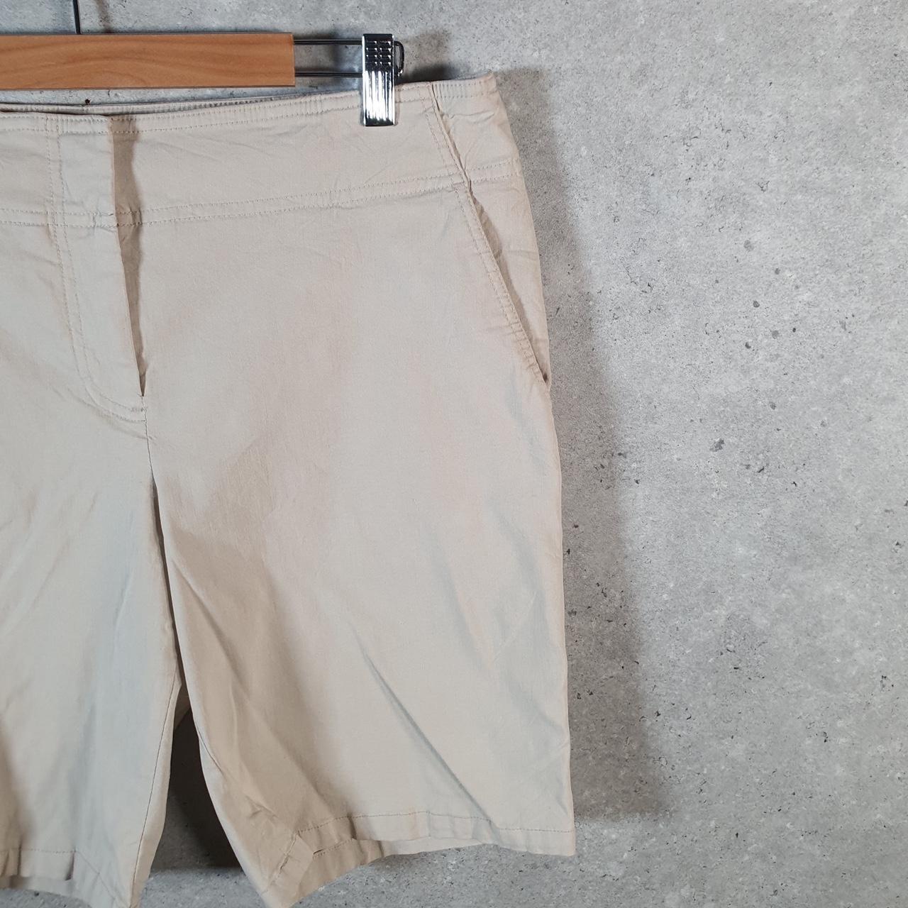 Vintage Izod Golf Chino Shorts Jorts Cargo Womens W34 Brown Baggy Cotton A4416