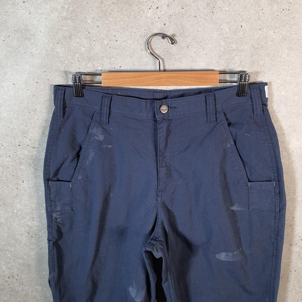 Vintage Carhartt Carpenter Trousers Mens W32 L28 Navy Blue Relaxed Fit Workwear USA
