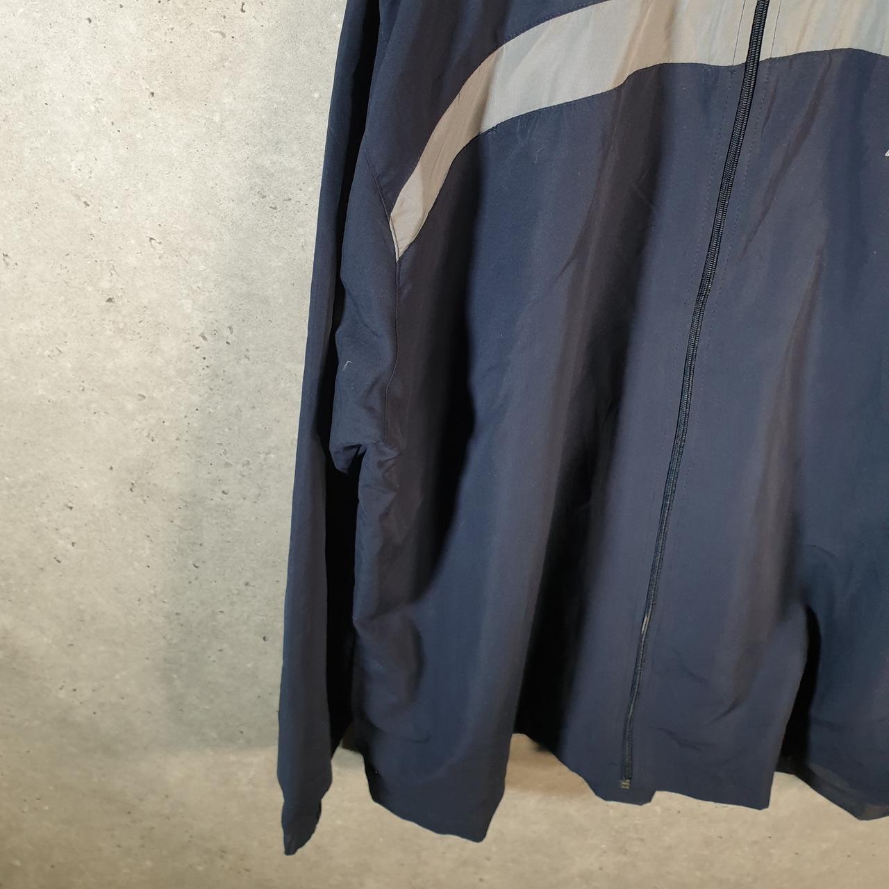 Vintage Russell Athletic Windbreaker Track Jacket Mens 2XL Navy Blue Athletic Full Zip