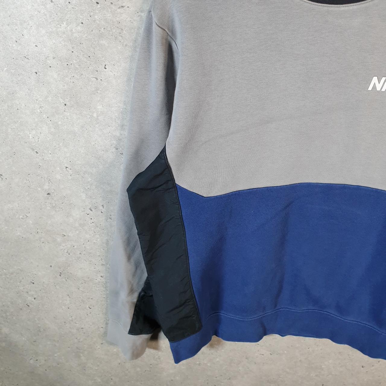 Vintage Nike Air Spellout Sweatshirt Mens Medium Grey Y2K Pullover Logo