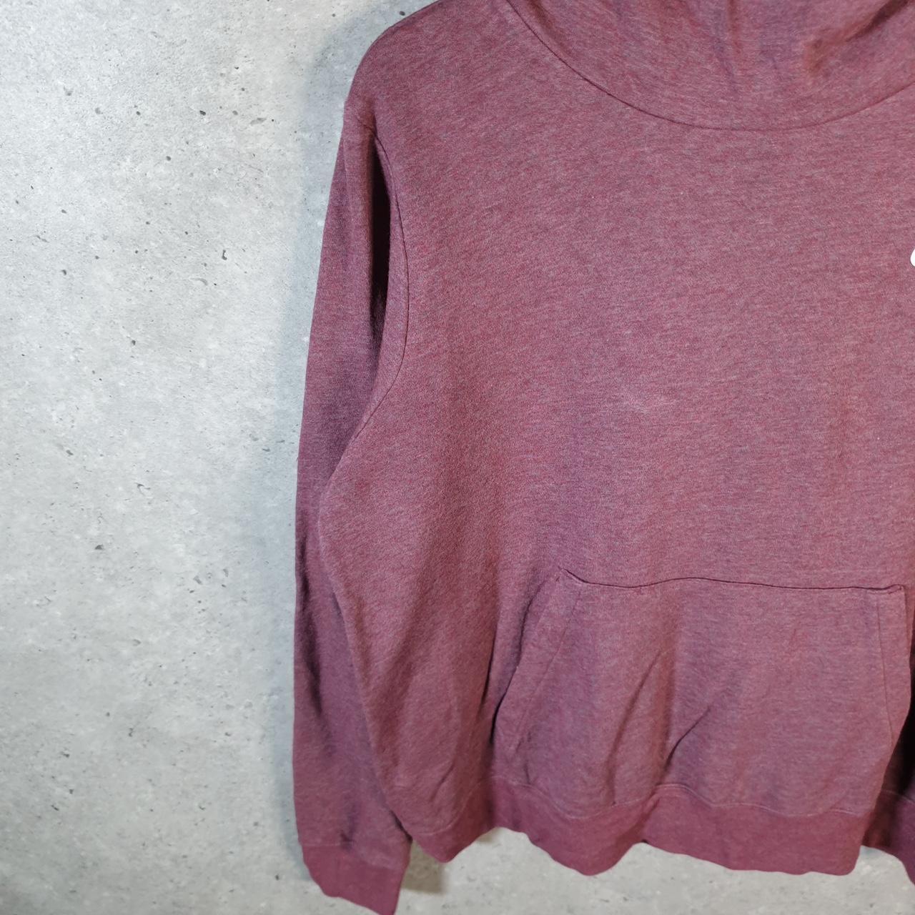 Vintage Nike Club Spellout Hoodie Womens Large Burgundy Swoosh Y2K Pullover