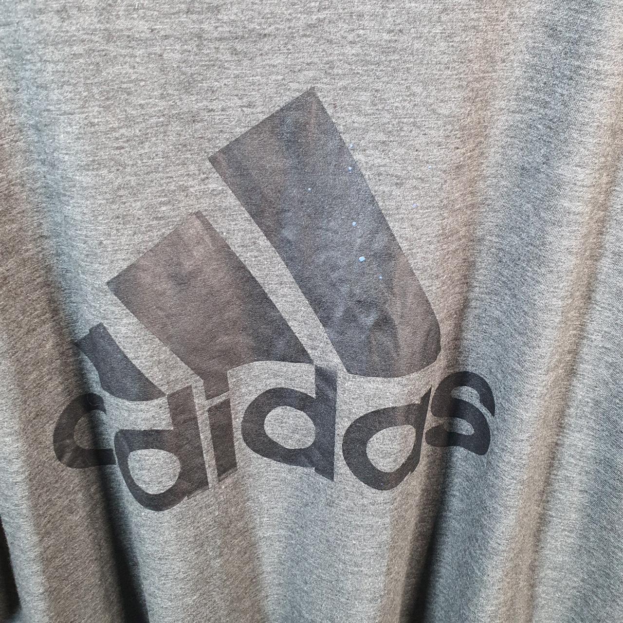 Vintage Adidas T Shirt Shirt Men’s 2XL Grey Three Stripes Logo Athletic C9760