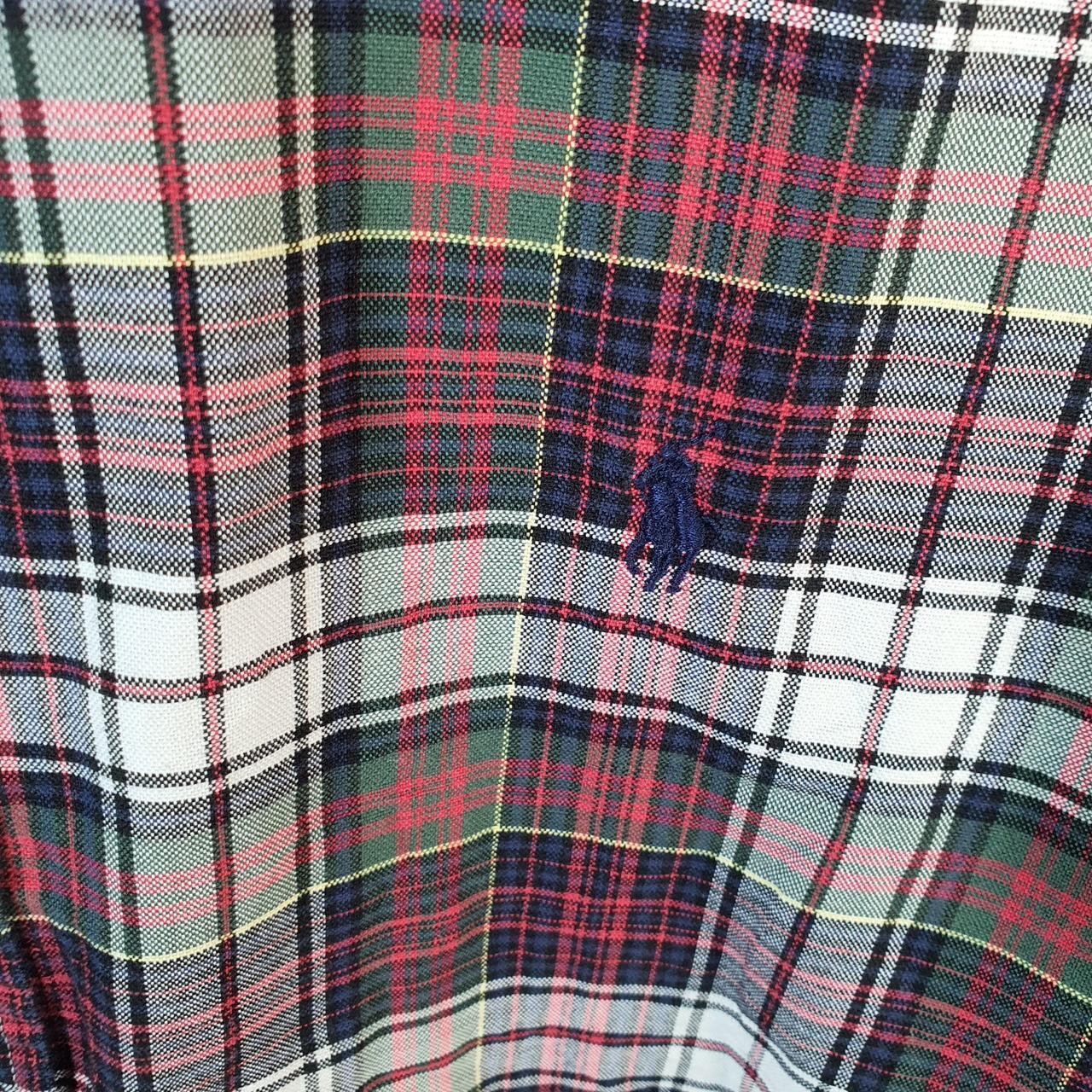 Vintage Ralph Lauren Button Down Shirt Men’s Large Checkered Red Classic Fit Pony