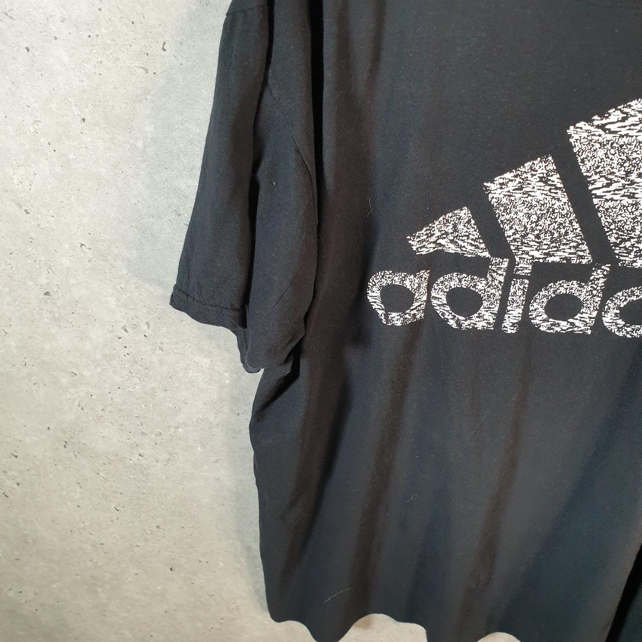 Vintage Adidas Go To Tee T Shirt Men’s 2XL Black Three Stripes Logo Athletic