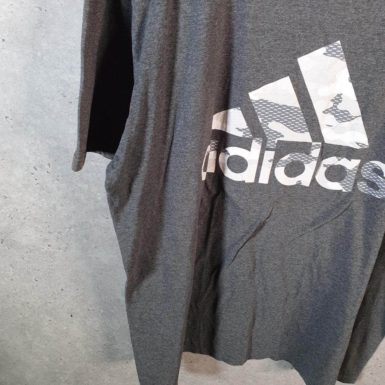 Vintage Adidas Go To Tee T Shirt Men’s XL Grey Three Stripes Logo