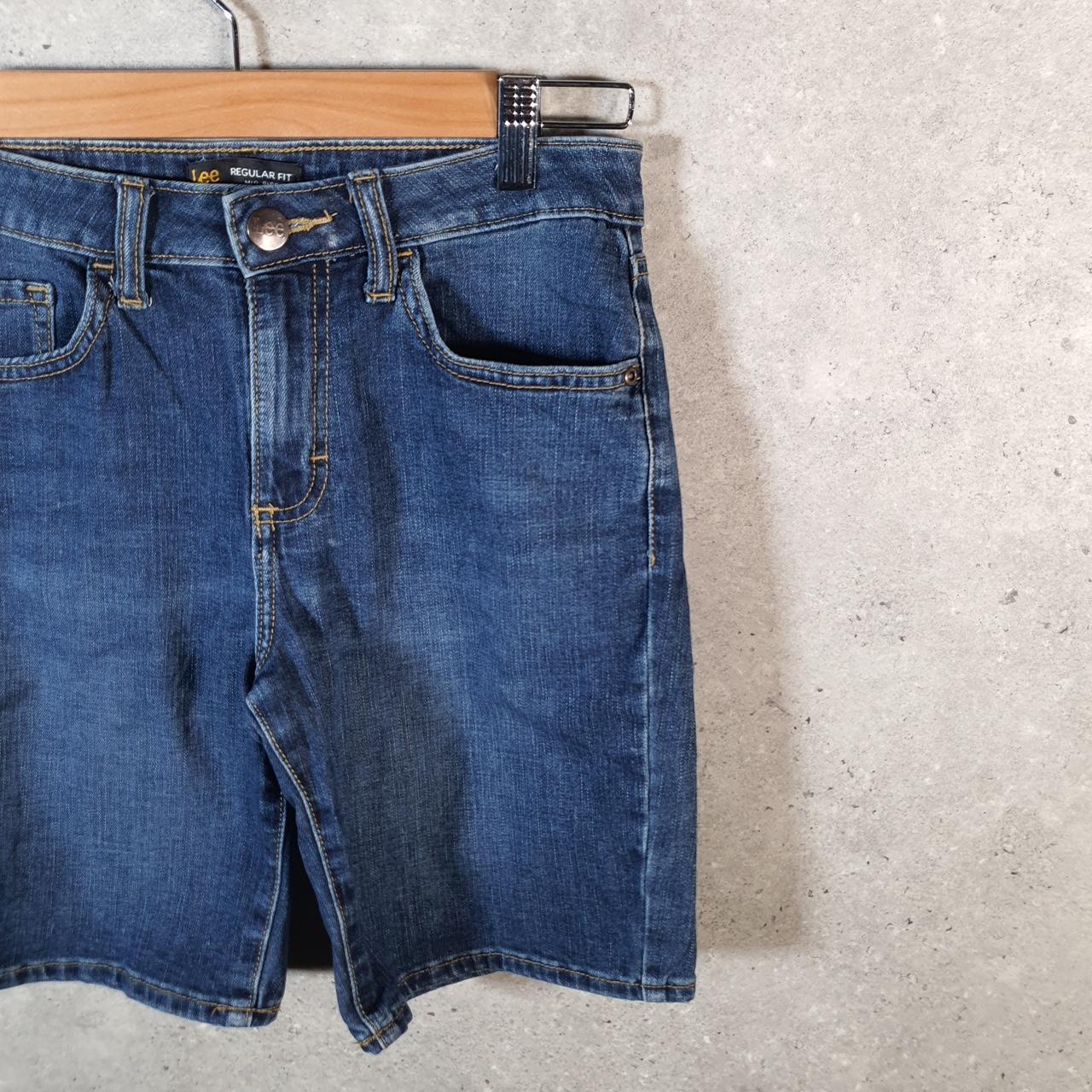 Vintage Lee Baggy Shorts Jorts Cargo Womens W28 Blue Denim Relaxed Cargo