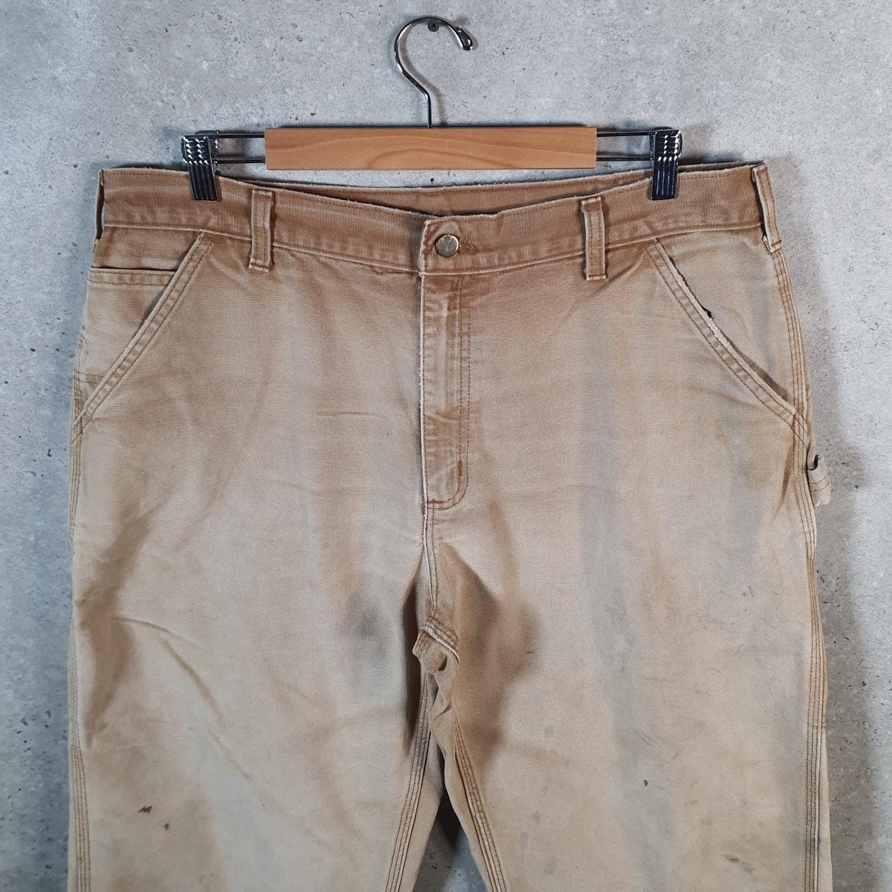 Vintage Carhartt Carpenter Trousers Mens W38 L29 Brown Dungaree Fit Workwear
