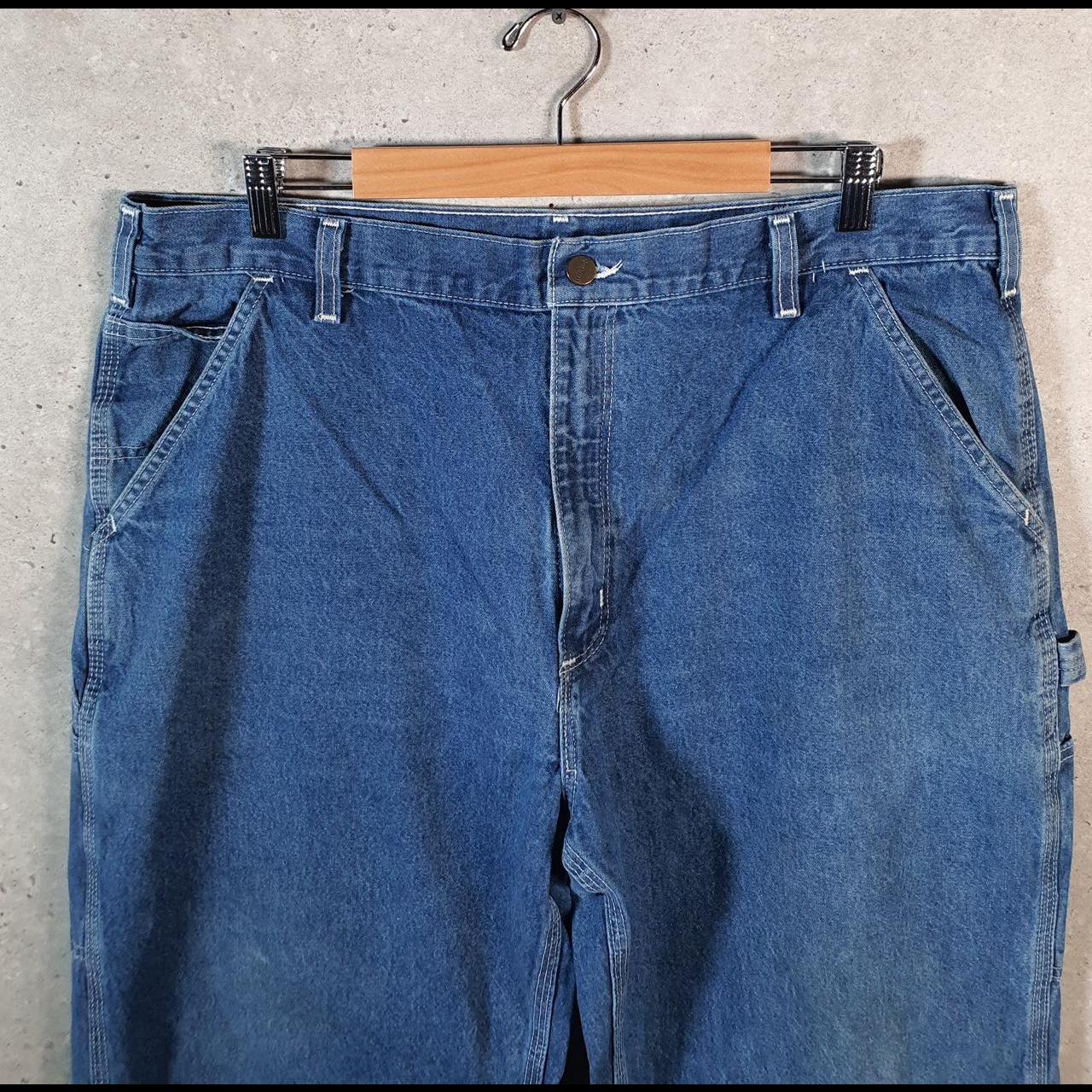 Vintage Carhartt FR Workwear Carpenter Jeans Mens W40 L30 Blue Denim Dungaree Fit USA