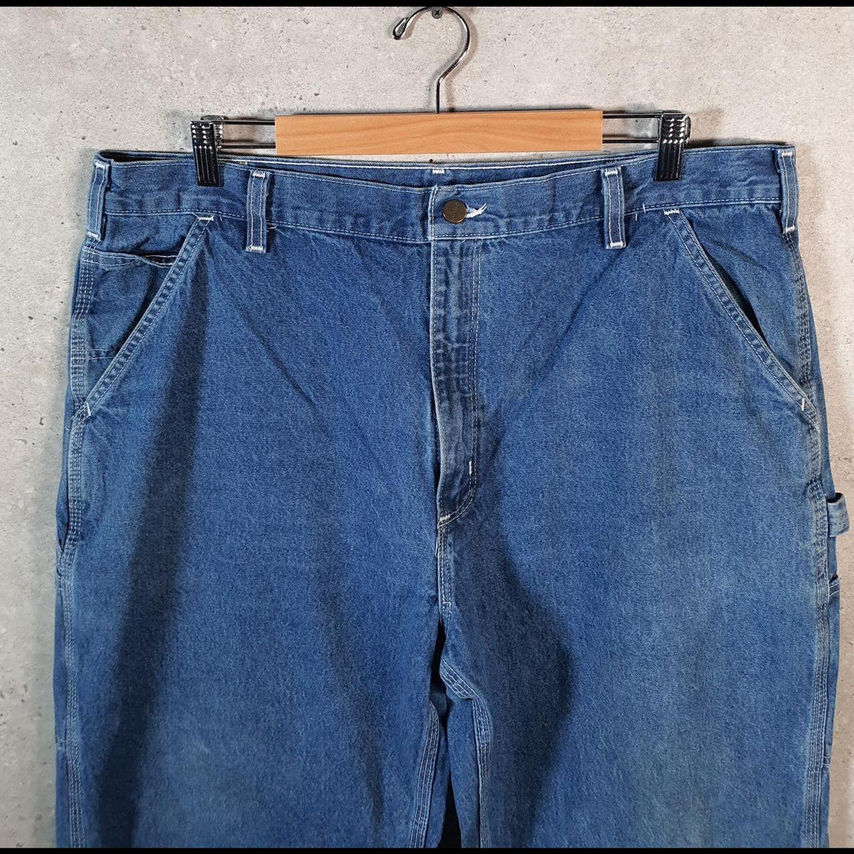 Vintage Carhartt FR Workwear Carpenter Jeans Mens W40 L30 Blue Denim Dungaree Fit USA