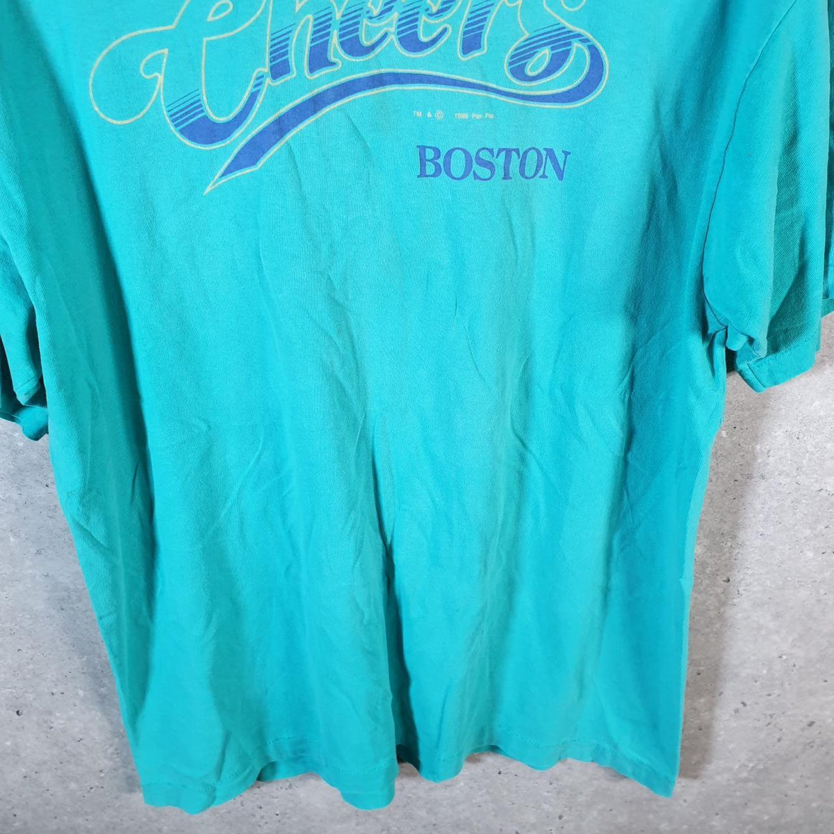Vintage Sof Tee TeeJays Boston City 1993 Single Stitch T Shirt Men’s XL Blue Big Fish Vintage