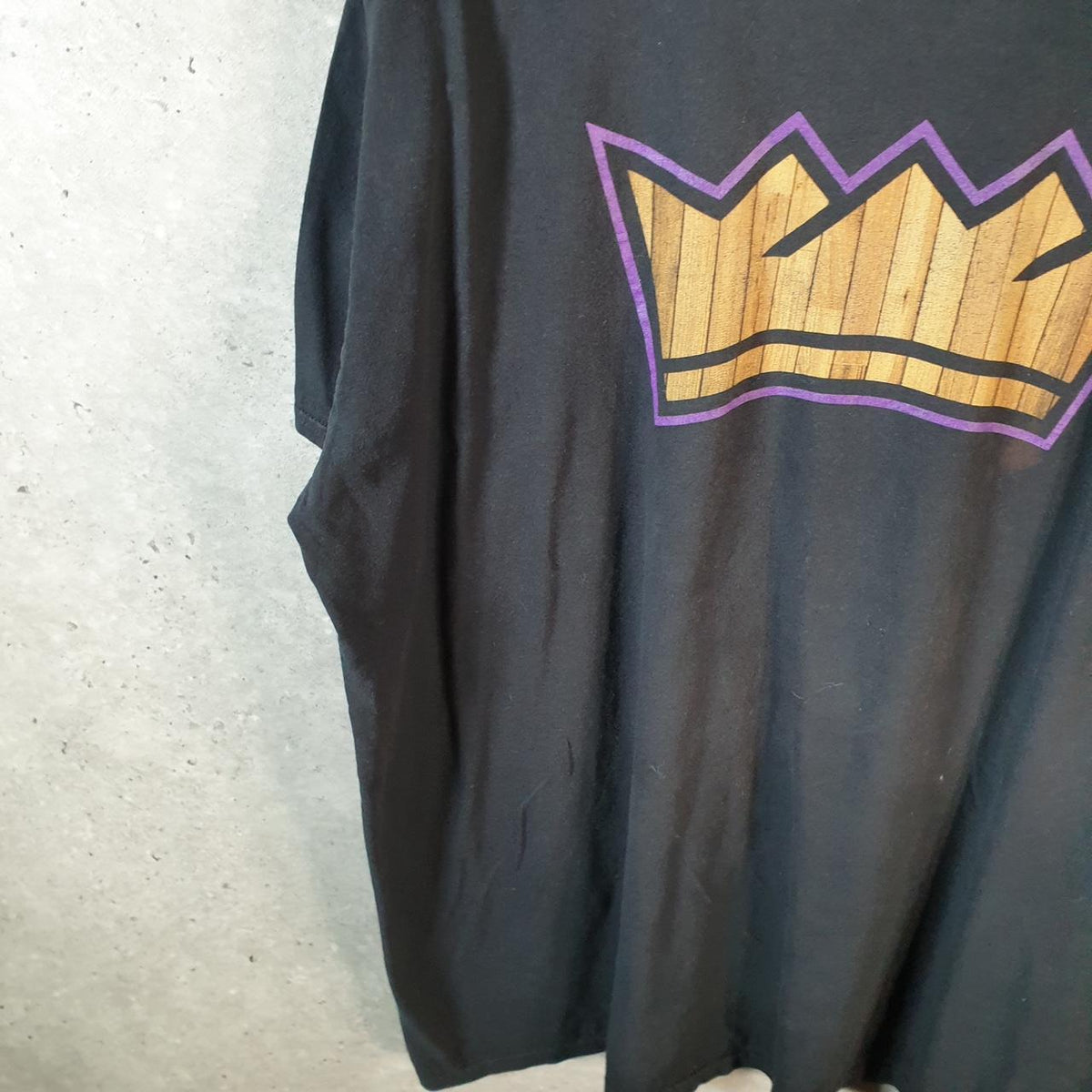 Vintage NBA Sacramento Kings Fanatic T Shirt Mens XL Black Logo Pro Sport