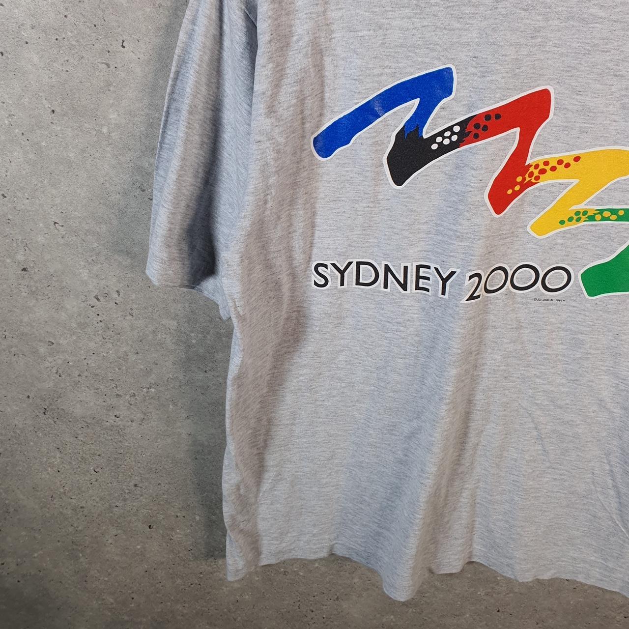 Vintage ISC Sydney 2000 1991 90s USA Single Stitch T Shirt Men’s Large Grey