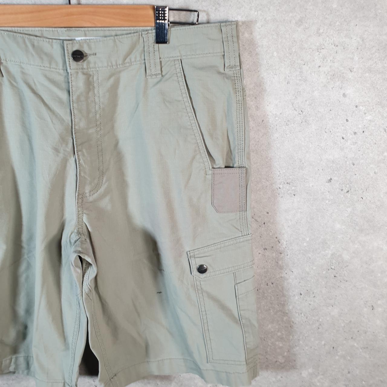 Vintage Carhartt Baggy Carpenter Shorts Jorts Cargo Men’s W36 Green Relaxed Fit Workwear