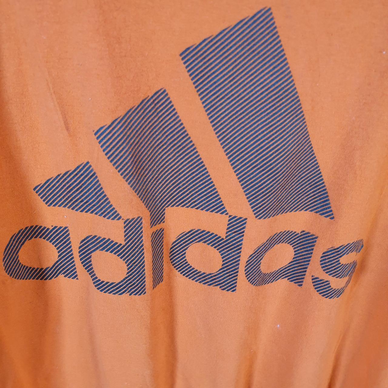 Vintage Adidas Go Tee T Shirt Shirt Men’s XL Orange Three Stripes Logo Athletic C9705