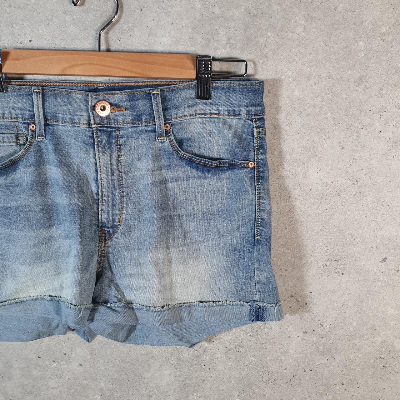 Vintage Levi’s Cut Off Baggy Shorts Jorts Cargo Womens W32 Blue Relaxed Denim