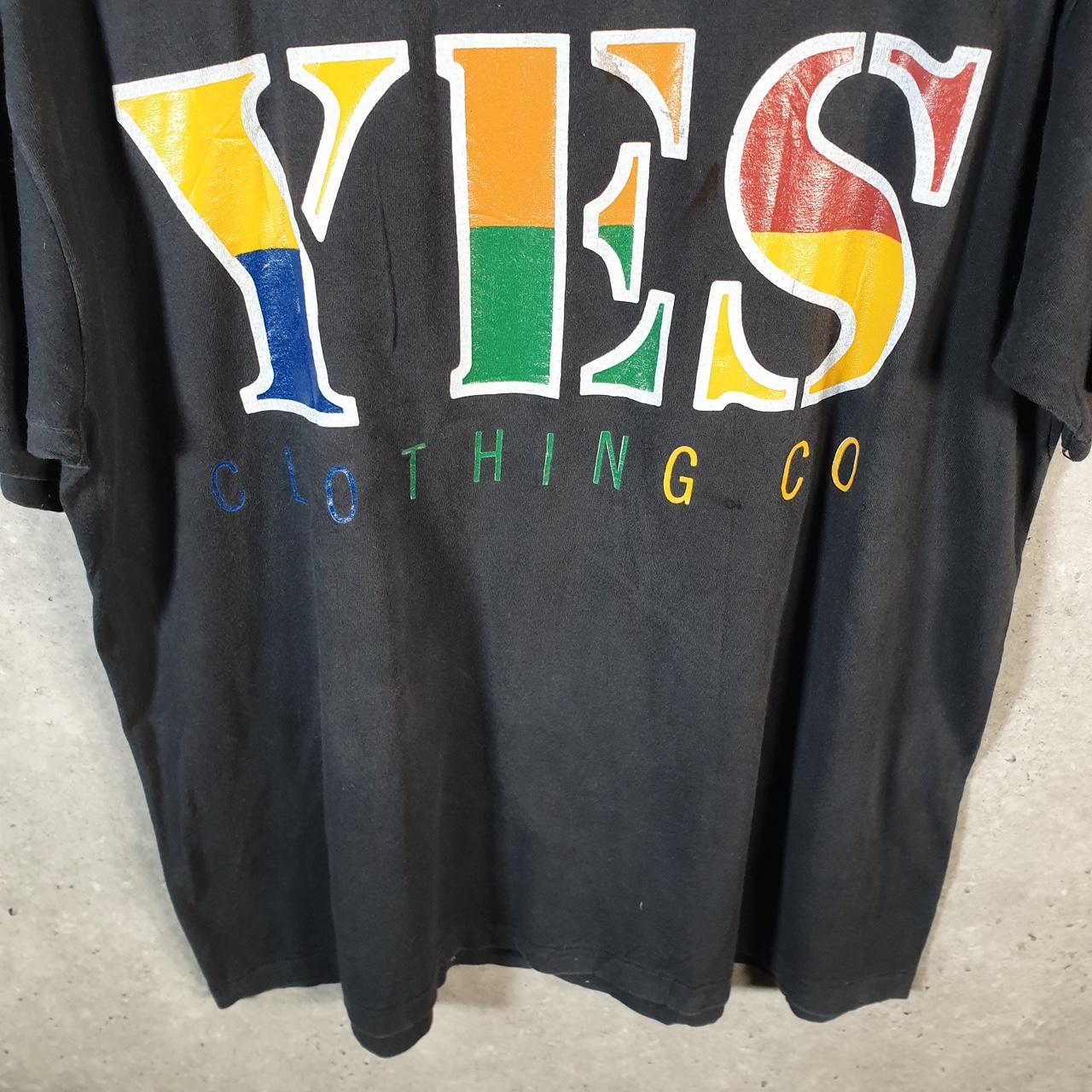 Vintage Yes Clothing Company Spellout USA Single Stitch T Shirt Men’s Medium Black Big Fish Vintage