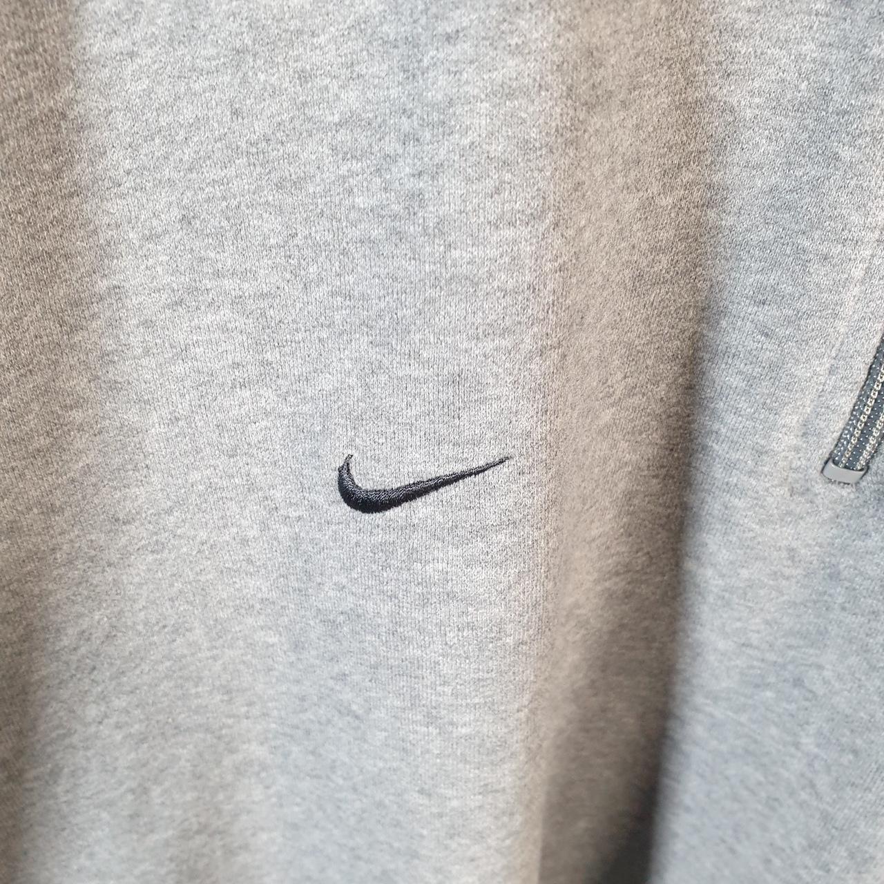 Vintage Nike Team Embroidered Sweatshirt Men’s 2XL Grey Swoosh Y2K 1/4 Zip Logo