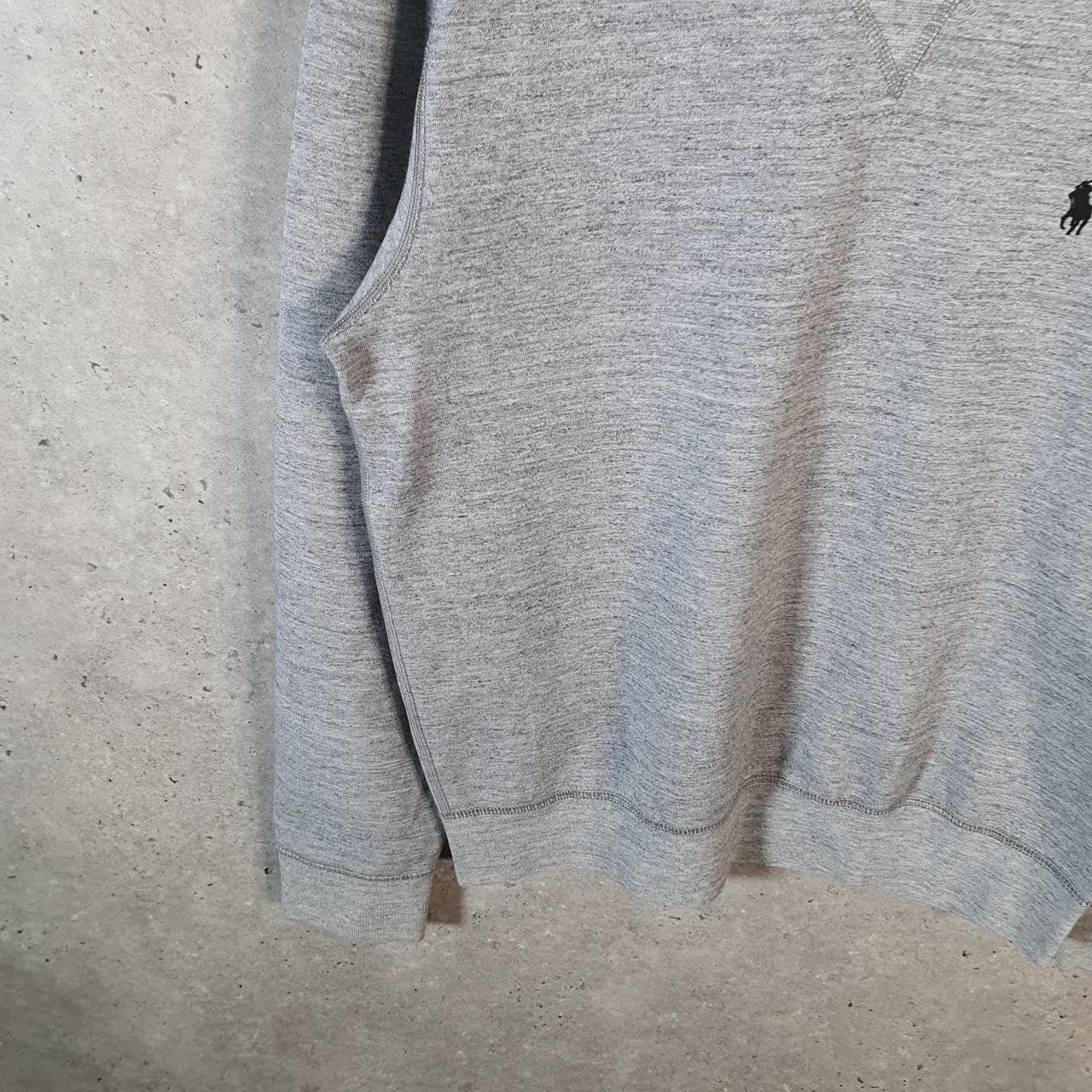 Vintage Ralph Lauren Polo Sweatshirt Men’s Small Grey Cotton Pullover Pony