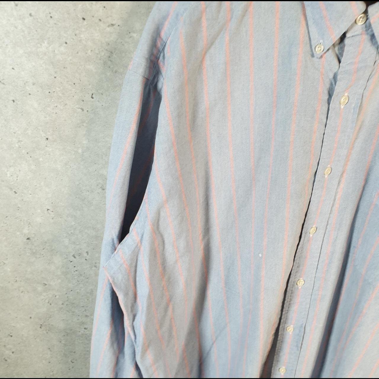 Vintage Ralph Lauren Button Down Shirt Men’s XL Blue Striped The Big Shirt Pony