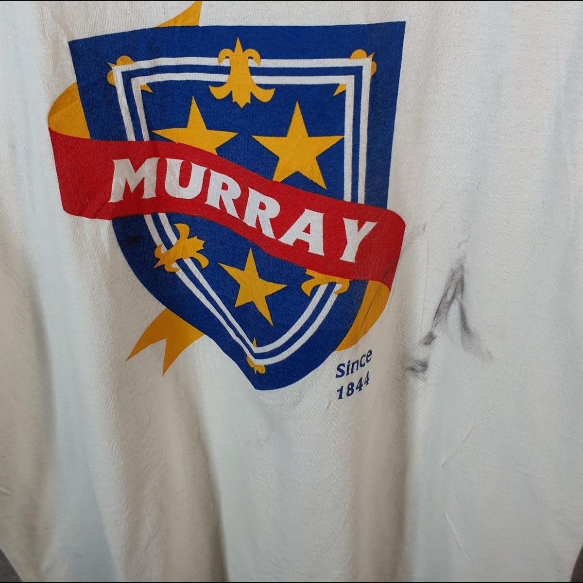 Vintage Hanes Murray Since 1984 Graphic USA 90s Single Stitch T Shirt Men’s Large White C9459