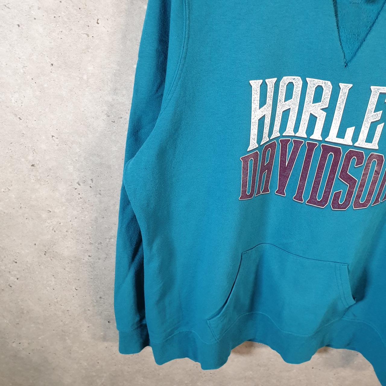 Vintage Harley Davidson Orlando Hoodie Womens 2XL Blue Motorcycle USA