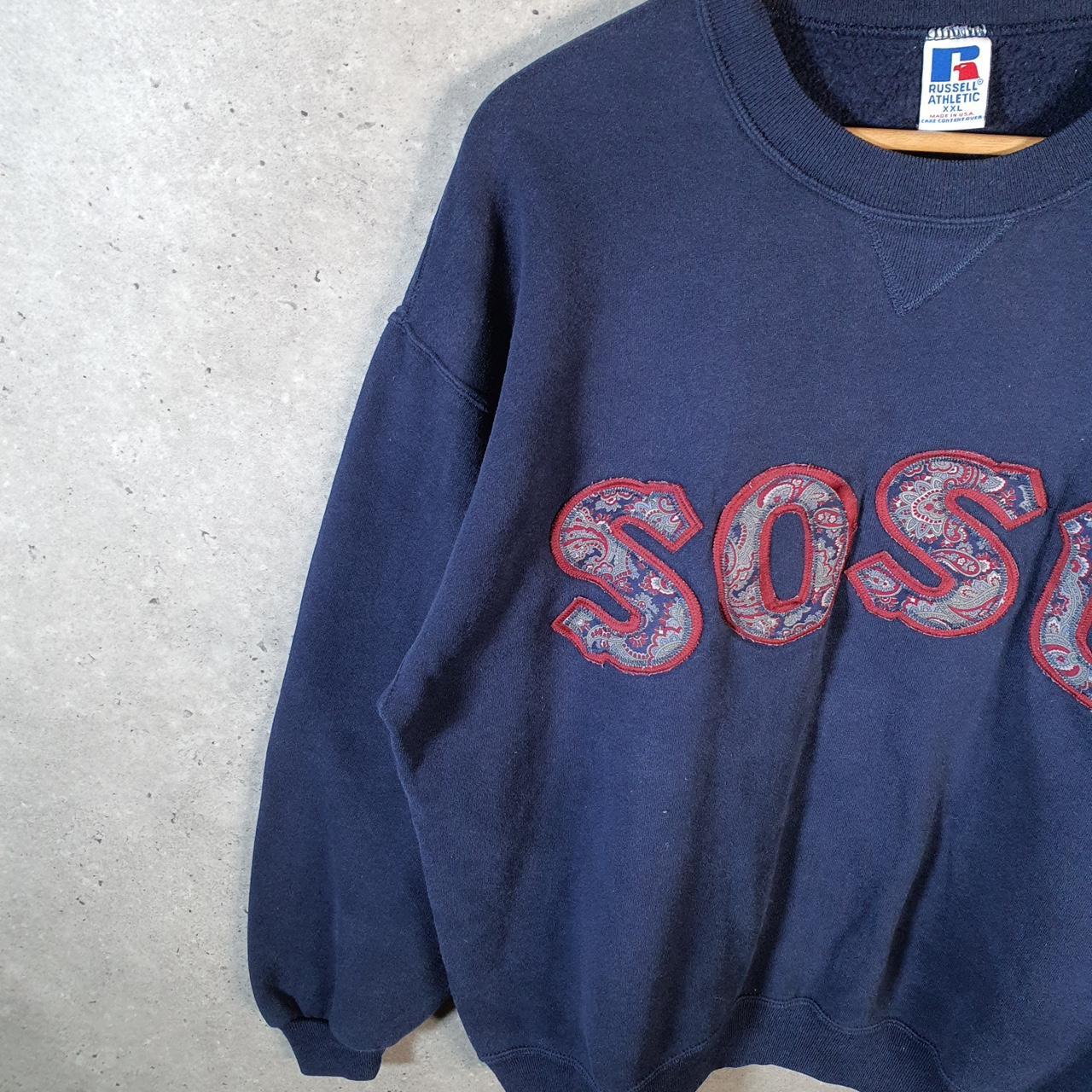Vintage Russell Athletic Made In USA Sweatshirt Men’s 2XL Navy Blue USA SOSU