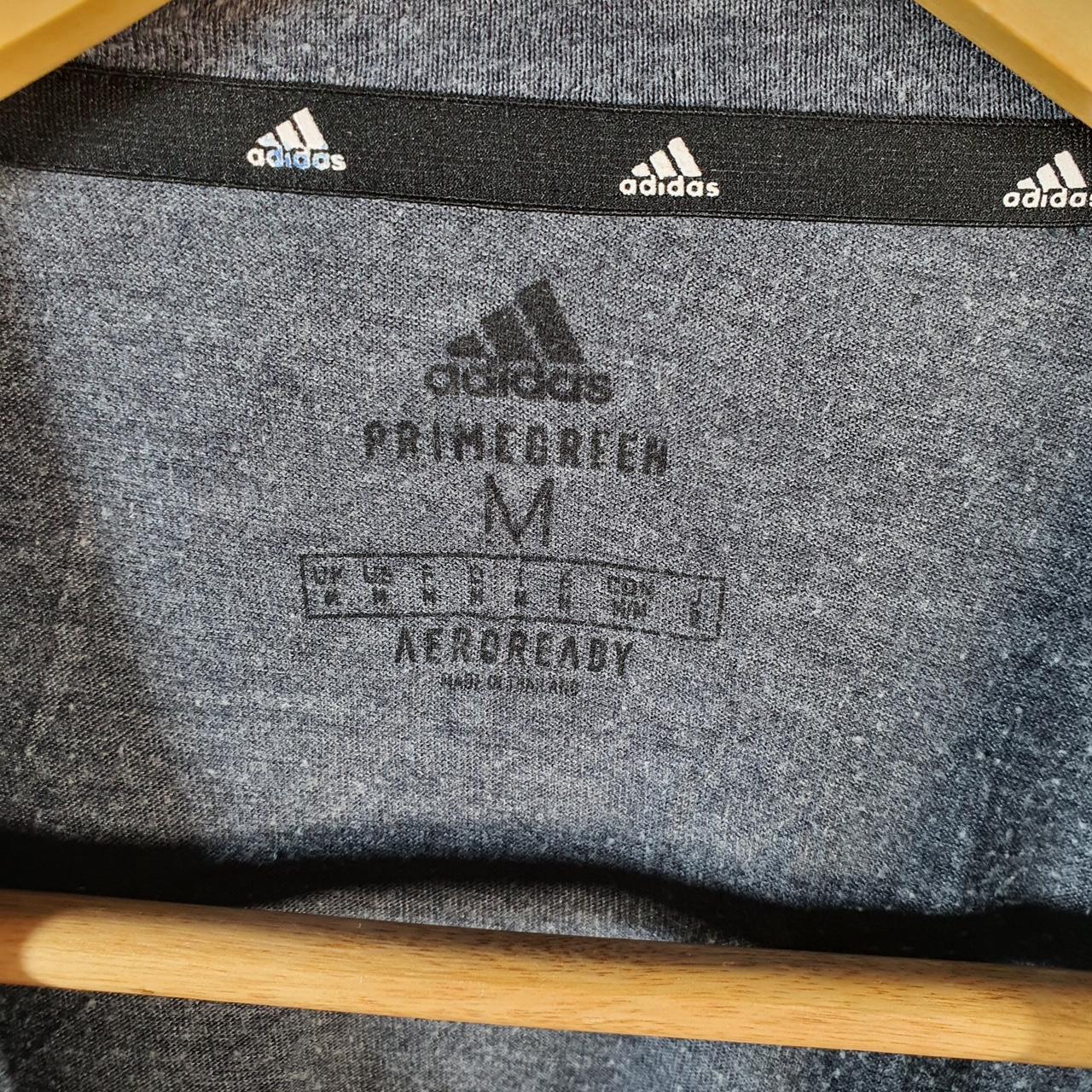 Vintage Adidas Primegreen Aeroready T Shirt Shirt Men’s Medium Grey Three Stripes Logo Athletic