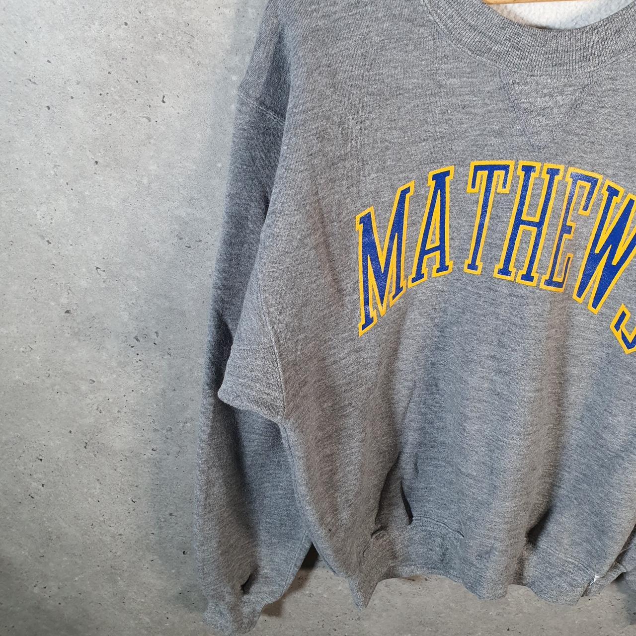 Vintage Russell Athletic Matthew’s USA Sweatshirt Men’s Medium Grey Pullover