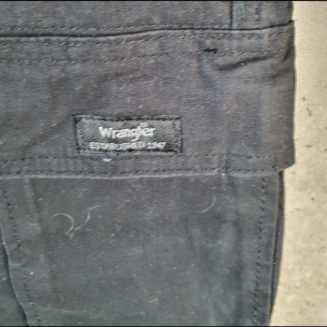 Vintage Wrangler Chino Shorts Jorts Cargo Men’s W34 Black Baggy Cotton A4444